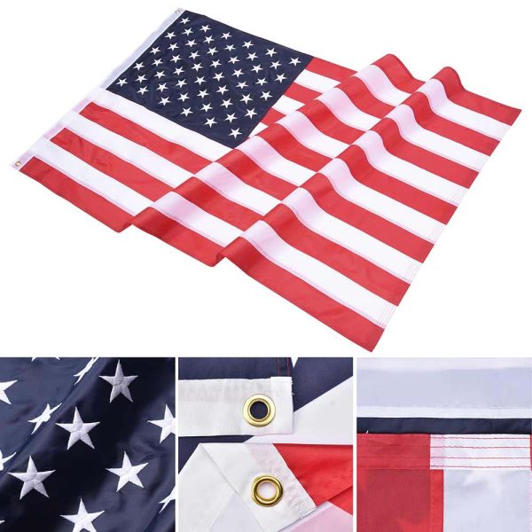 TheLAShop Embroidered US American Flag Star Stripe w  Grommet For Discount
