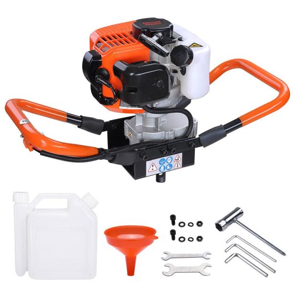 TheLAShop EPA 52cc Gas Post Hole Digger 2-Stroke Earth Auger Powerhead 2.2hp on Sale