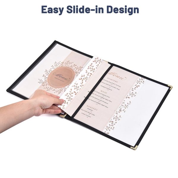 TheLAShop Menu Cover Folder 8.5x11 3-Page 6-View 30ct. PK Online now - Image 3