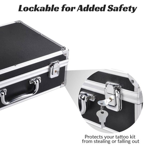 TheLAShop Professional Lockable Tattoo Case for 2 Tattoo Machines on Sale - Image 5