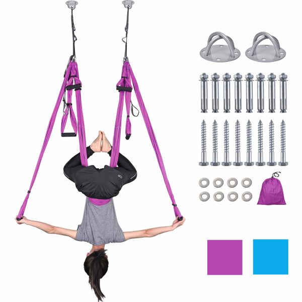 TheLAShop Yoga Aerial Trapeze Yoga Hammock with Heavy Duty Ceiling Hooks Online Sale