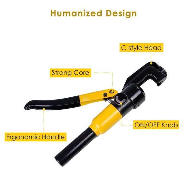 TheLAShop 10 Ton Hydraulic Wire Terminal Battery Cable Crimper w  9 Dies For Discount - Image 5