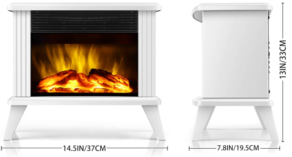 Electric Heaters for Indoor Use Mini Fireplace Heater Portable 1500W 14.5  Fake Fireplace Bedroom Office Space Heater Hot on Sale - Image 3
