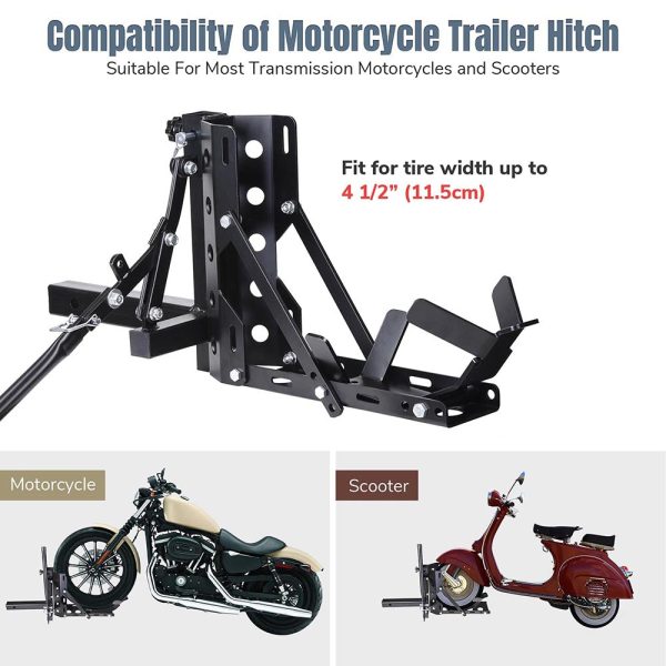 TheLAShop 800lb 2  Receiver Motorcycle Trailer Hitch Scooter Carrier Rack For Cheap - Image 4