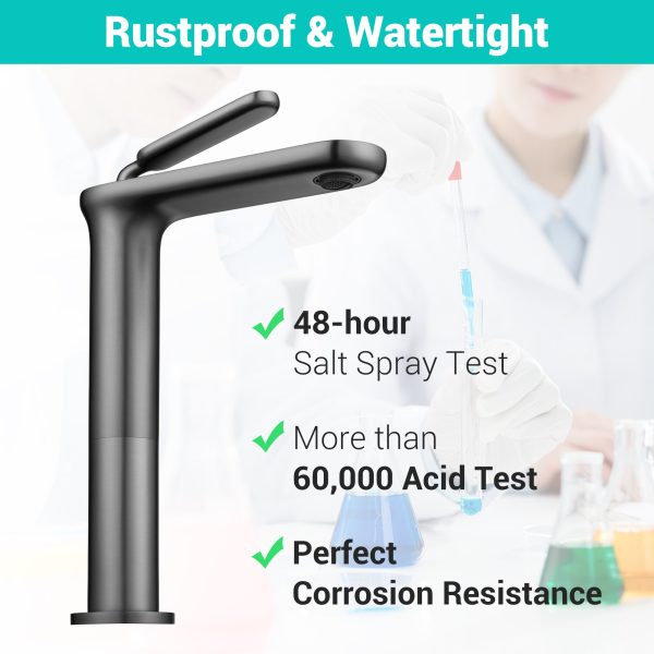 TheLAShop 12 inch Single Hole Bathroom Faucet (Gold, Black, Gray) Supply - Image 5