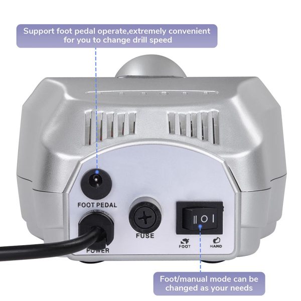 TheLAShop Nails Manicure Electric Acrylic Nail Drill File w  Pedal For Discount - Image 3