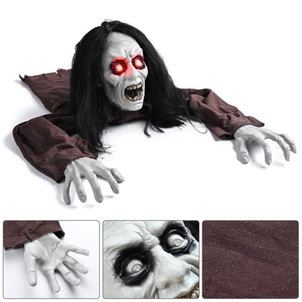 TheLAShop Halloween Animatronic Light-Up Zombie Sound Activated Realistic Fashion - Image 2