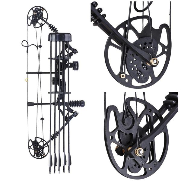 TheLAShop Archery Right Hand Compound Bow Set w  12 Carbon Arrows For Cheap - Image 3