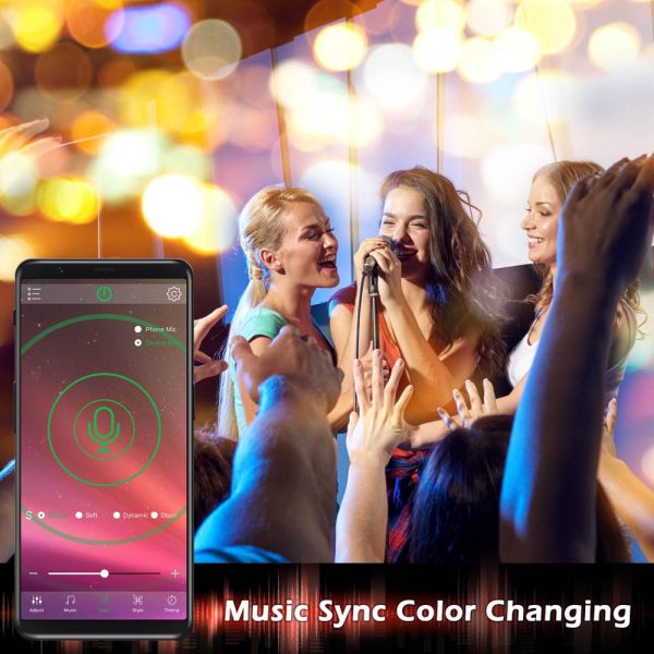 TheLAShop 32ft Color Changing LED Strip Lights Bluetooth App Music Remote For Discount - Image 3
