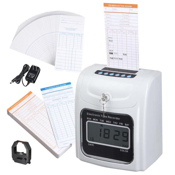 TheLAShop Employee Time Clock Punch Clock Weekly Monthly 100 Cards For Discount