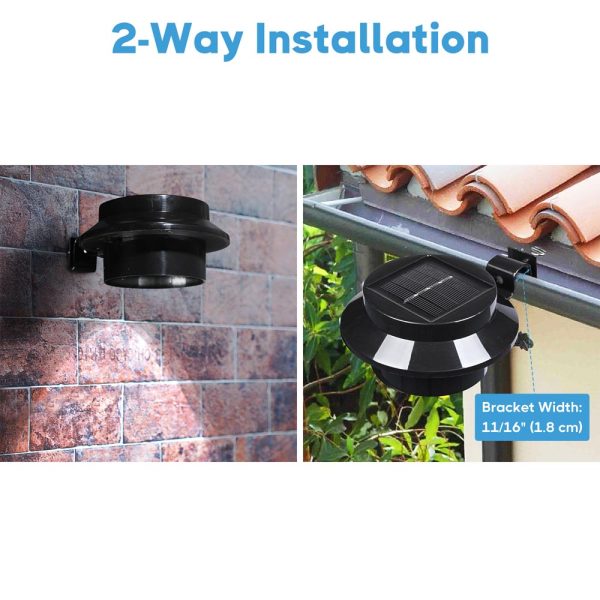 TheLAShop Solar Gutter Light Dusk to Dawn Flood Lights 6ct Pack Online now - Image 4