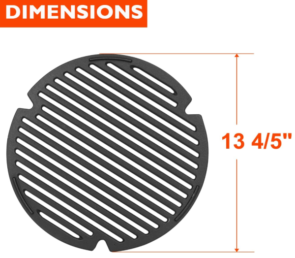 BBQ Sear Plate for Kamado Joe KJ15090620, Cast Iron Cooking Grate for Kamado Joe Classic Joe I, II, III, & JR Series, Kamado Grill Accessories Online Hot Sale - Image 2