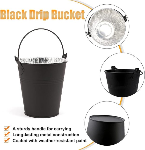Drip Grease Bucket + 15 Pack Foil Liners Kit for Cuisinart CPG-465 Wood Pellet Smokers Grills Cheap - Image 5