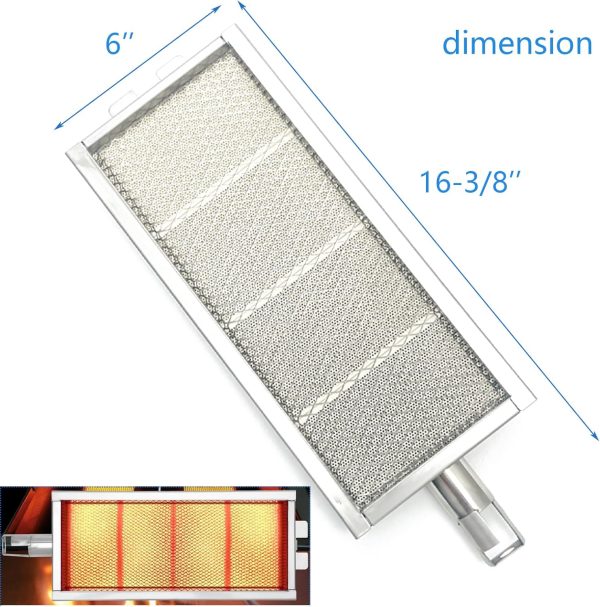 18000 BTU-High Heat Infrared Searing Burner 20505 for Bull Angus, Outlaw 26038 26039, Lonestar 87048 87049 Brahma, Diablo, Renegade 32368 Gas Grill For Discount - Image 2