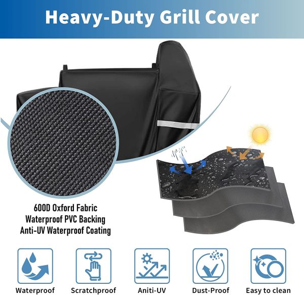 Grill Cover for Z Grill 10002B, 10002E, 1000C, 1000D, 1000E Wood Pellet Smoker Grills Sale - Image 2