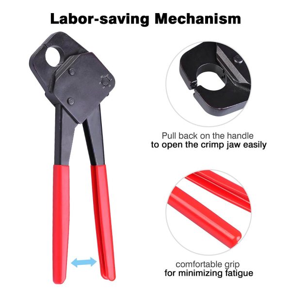 TheLAShop 3 4  PEX Crimper Crimping Tool w  Gauge Color Optional Sale - Image 4