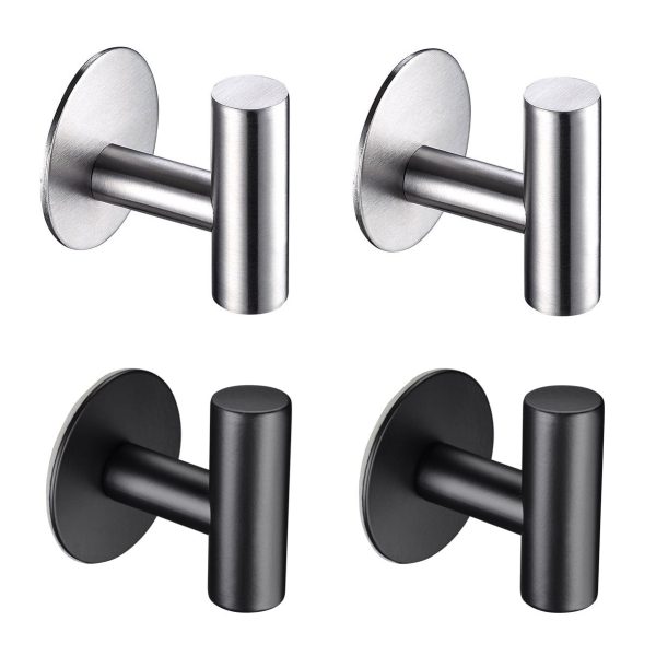 TheLAShop 2-Pack Robe Hooks Stainless Steel Holders w  Sticker For Discount