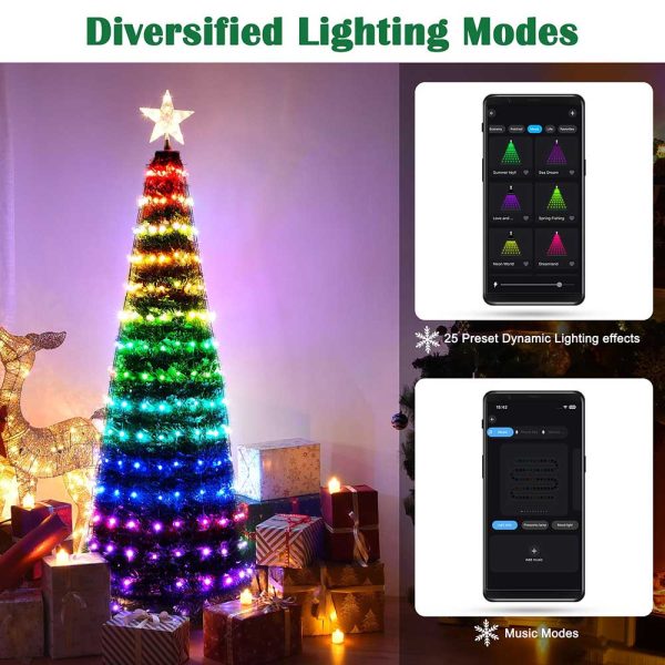 TheLAShop Artificial Christmas Tree Multi-Color Changing APP Control Supply - Image 4