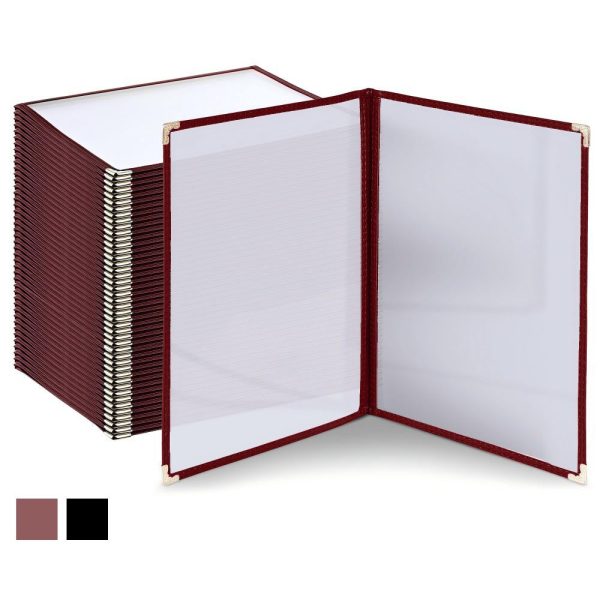 TheLAShop 8-1 2 x14  Clear Restaurant Menu Cover Folder Double 30ct pk Online Hot Sale