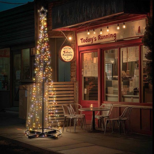 TheLAShop 12ft Outdoor Lighted Christmas Tree Solar Operated Fashion - Image 2