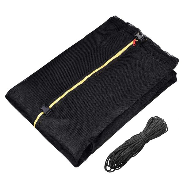 TheLAShop 15  Trampoline Enclosure Safety Net Replacement, 4 Arch 8 Poles Supply