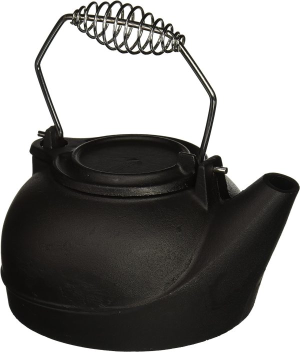 Humidifying Iron Kettle Stove Humidifier, Wood Stove Fireplace Cast Iron Kettle with Chrome Handle Hot on Sale