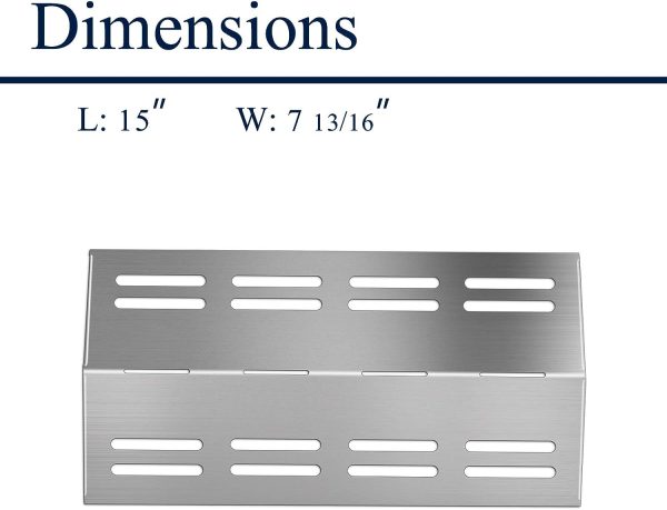 Grill Heat Plates Tent Shields 3Pcs Kit fits for Grill Chef PR364, SS42, SS42-SB, SS48, SS54, SS64, SS525 Gas Grills Online now - Image 2