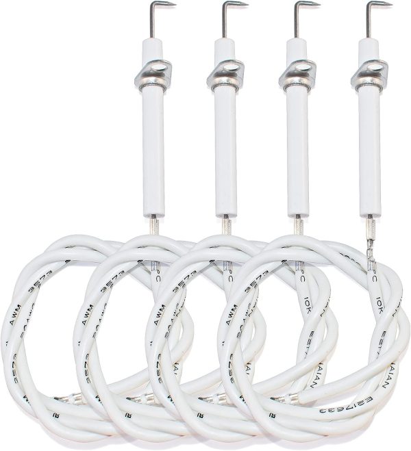4Pcs Ignition Ceramic Electrode and Wire Igniter Kit fits for Vermont Castings Gas Grills Supply