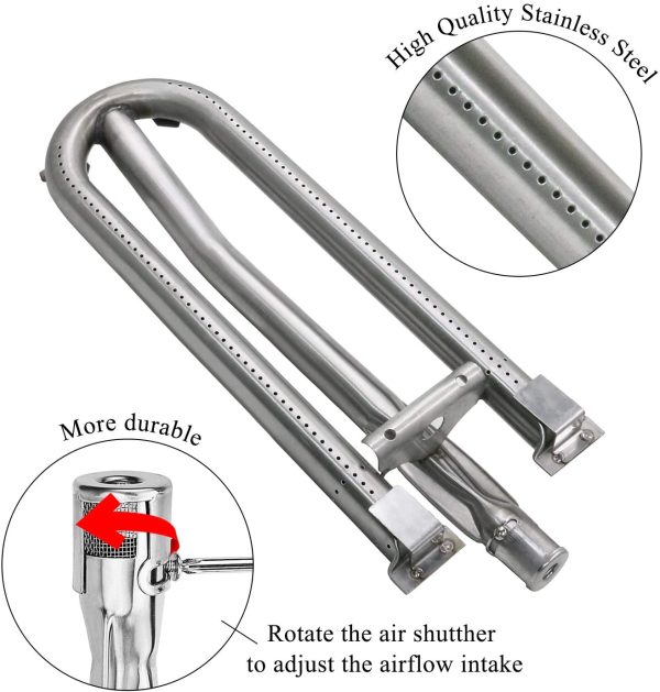 U Shape Grill Burner 3Pcs fits Charmglow 810-8905-S Grills Hot on Sale - Image 4