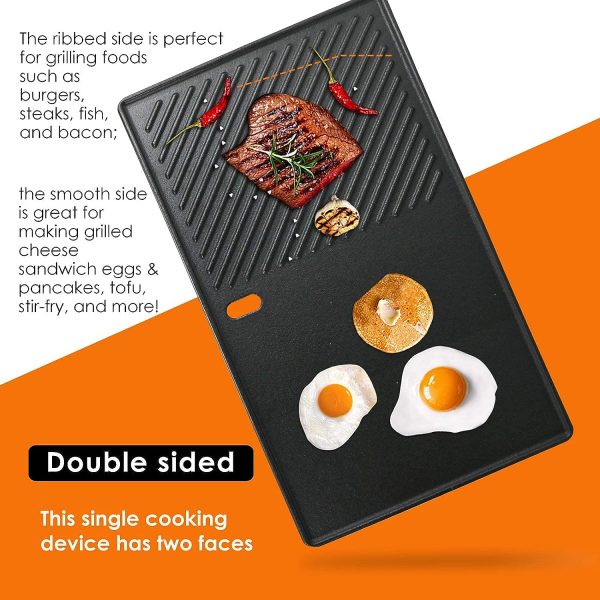 Uniflasy 7637 17.5 inch Grill Cooking Griddle for Weber Spirit I & II 200 Series E210, E220, S210, S220 with Front Control Weber Spirit 200 Grills Fashion - Image 5