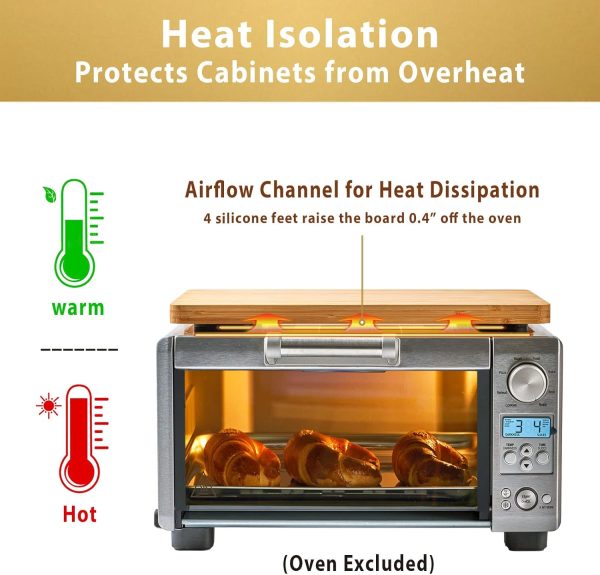 Cutting board Compatible with Breville BOV450XL Mini Smart Toaster Oven, Accessories for Countertop Oven, With Heat Resistant Non-Skid Silicone Feet Fashion - Image 5