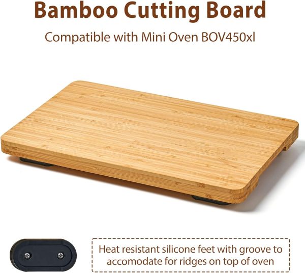 Cutting board Compatible with Breville BOV450XL Mini Smart Toaster Oven, Accessories for Countertop Oven, With Heat Resistant Non-Skid Silicone Feet Fashion - Image 2