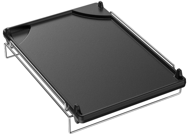 Universal Cast Iron Side Burner Griddle, Flat Top Griddle Pan with Removable Rack, Raised Lip Edges, for Most Gas Grills, 14.5  x 10  on Sale