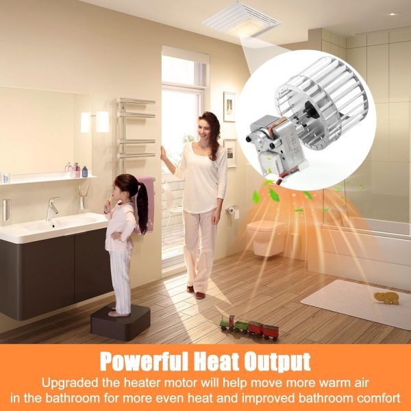 Heater Motor & Blower Wheel Assembly S97017062 97017062 for Broan Nutone 655 695 658 659 656 HFL695 Ventilation Fan 655-C, 655-A, 695-B, 656-B, 656-C Online Hot Sale - Image 2