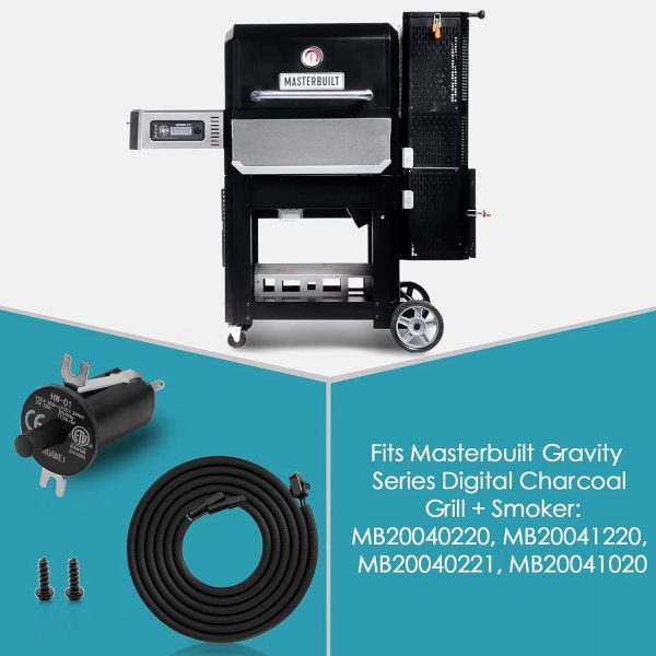 Hopper Lid and Wire Door Switch Kit for Masterbuilt Gravity 560, 800, 1050 XL Series Digital Charcoal Grill + Smokers Supply - Image 2