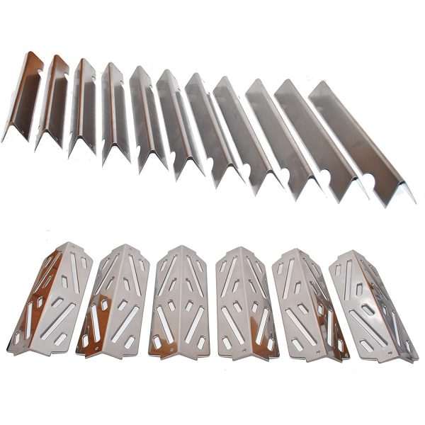 Flavorizer Bars + Heat Deflectors for Weber Genesis II E S610, II LX E S640 6 Burner Grill (2017 and Newer), 66796+66040 Stainless Steel Parts Hot on Sale
