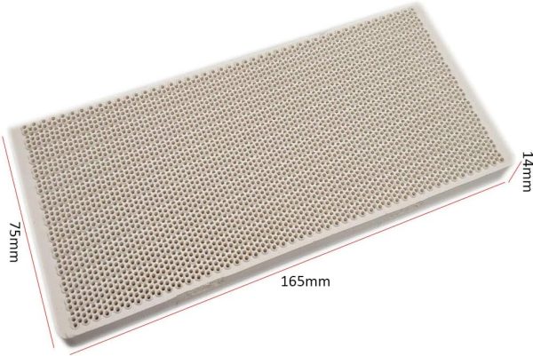 High Effeciency Gas Heater Parts Burning Ceramic Plate 6.89x2.96x0.55in Honeycomb Infrared Burner Replacement Sale - Image 2