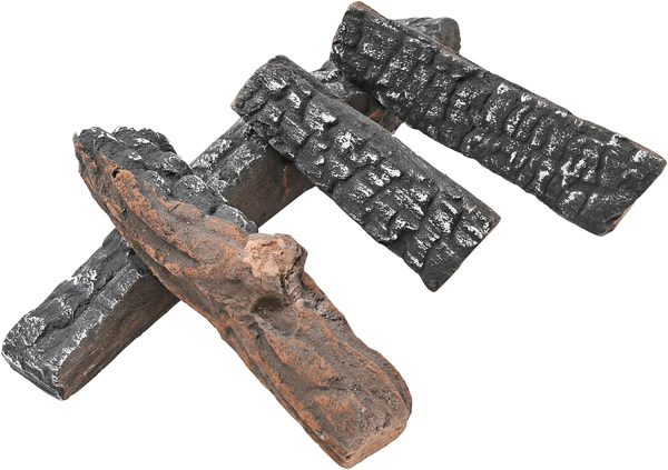 4Pcs Small Birch Ceramic Wood Logs & Accessories for All Types of Gas Fire Pits Inserts, Ventless & Vented, Propane, Gel, Ethanol, Outdoor Fireplaces For Sale - Image 3