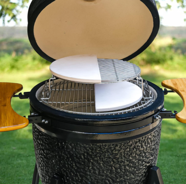 19.7  Half Moon Baking Stone Pizza Stone for Big Green Egg XL, Cooking Stone Ceramic for Kamado Joe Big Joe II, Primo Oval XL, Vision Grills XL etc Sale - Image 4