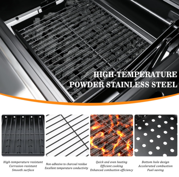 Charcoal Pan Tray Basket Kit for Pit Boss Memphis Ultimate Series Charcoal Grills Sale - Image 4