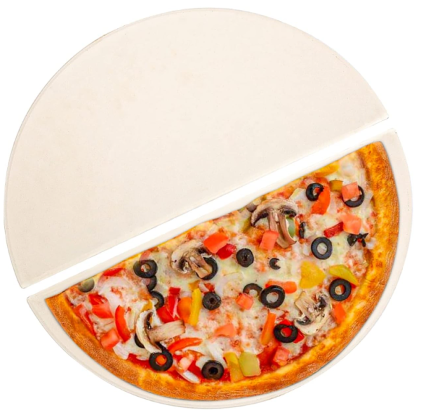 19.7  Half Moon Baking Stone Pizza Stone for Big Green Egg XL, Cooking Stone Ceramic for Kamado Joe Big Joe II, Primo Oval XL, Vision Grills XL etc Sale