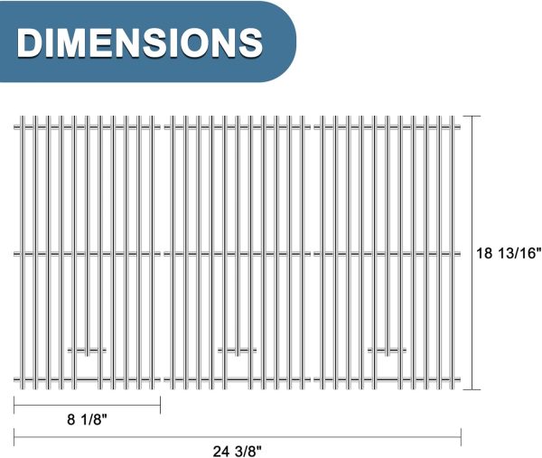 Grill Cooking Grates for Saber Gas Grills, Seber Grill Replacement Parts Online now - Image 2