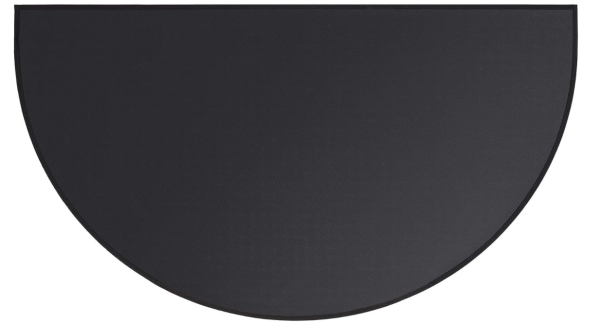 Fireplace Hearth Mats Fire Resistant, Half Round Fireproof Fire Pit Mat Hearth Rug, Floor Covering Protector, Flame-Resistant Pad, 32x60Inch Black Online Hot Sale