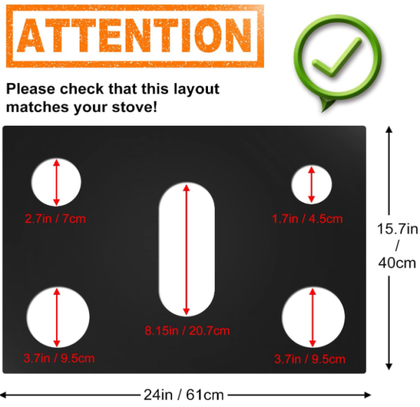 Stove Cover, Stove Top Protectors for Samsung Gas Range Reusable Gas Stove Burner Covers, Non-Stick Stove Liner for Samsung Gas Stove, Washable Online - Image 2