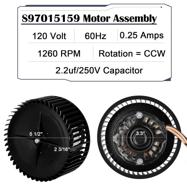 Exhaust Fan Motor Assembly 676-D 2676F-A S97015159 for Nutone Broan 676, 684, 684-D, 2684F-A, 684NT, 684NT-A, 683-C, 683C, 80RDF, 80RDB, 671SP Sale - Image 4
