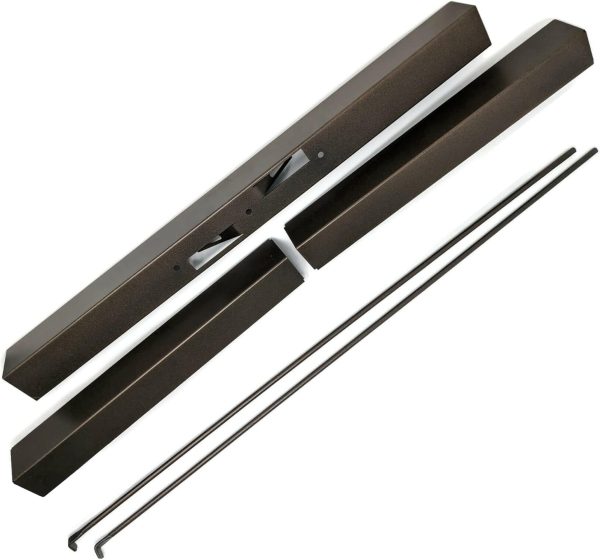 36-48 Inch Antique Bronze Adjustable Rod and Valance Kit for Masonry Fireplace Spark Screens Supply