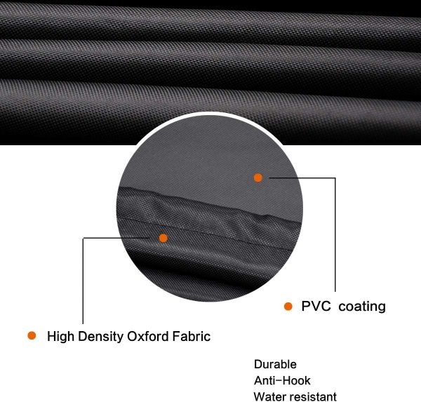 50  Premium Square Patio Fire Pit Table Cover, 50 L x 50 W x 24 H, Waterproof 600D Heavy Duty Fire Pit Cover Supply - Image 3