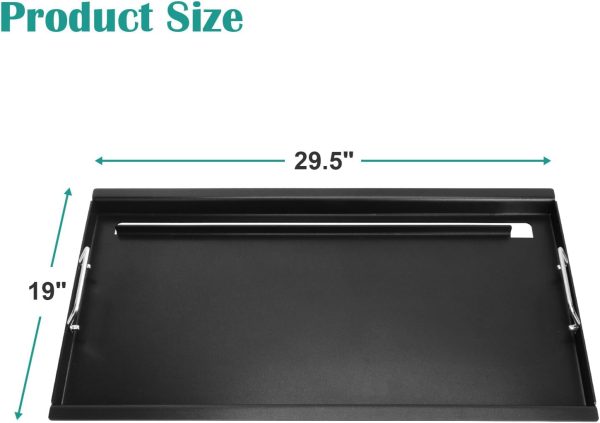 Full Size Griddle for Weber Summit 600 Series, Flat Top Griddle for Summit E S 640 650 660 670 Gas Grills with a Smoker Box, Replace for Weber 67552 Sale - Image 2