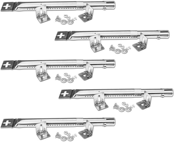 Universal Burner Tubes Kit for Huntington 5 Burner Gas Grills, Stainless Steel 12-17.5 inch Adjustable Burners Replacement Parts Online Sale - Image 2