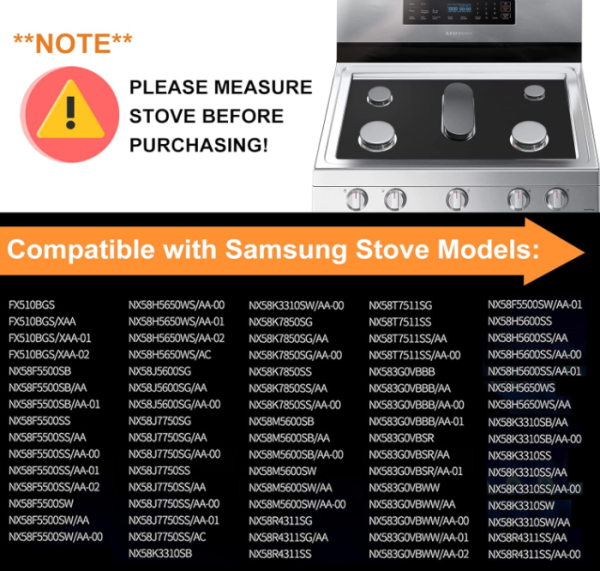 Stove Cover, Stove Top Protectors for Samsung Gas Range Reusable Gas Stove Burner Covers, Non-Stick Stove Liner for Samsung Gas Stove, Washable Online - Image 3